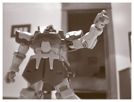 photograph of a model robot