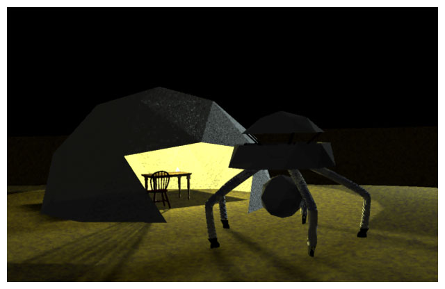 render of construct on playa